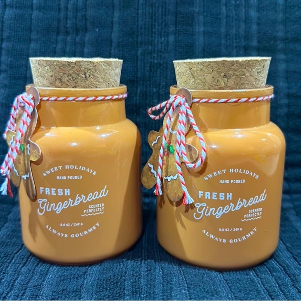 Sweet Holidays Fresh Gingerbread 8oz. Jar Candles~NEW!